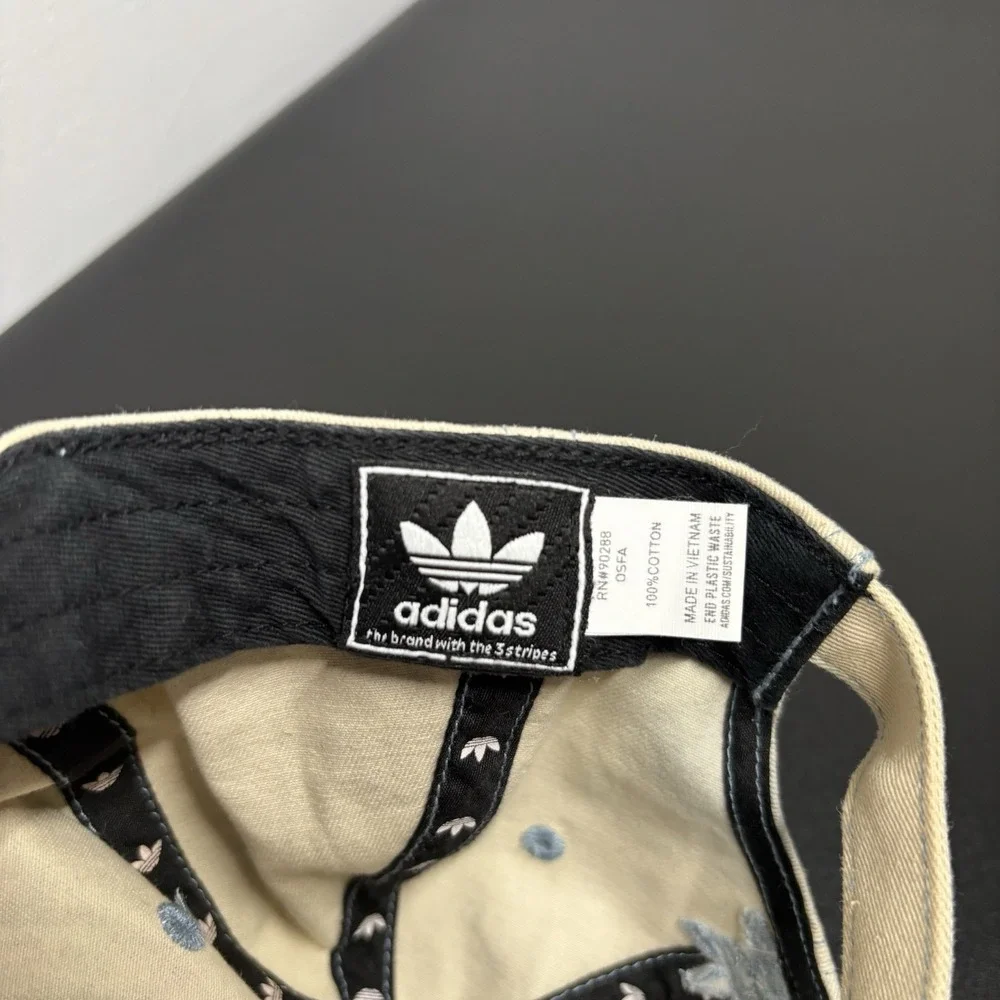 Adidas Hat Cap Unisex‎ Denim Strapback Athletic Blue 90s DAD Sportswear Academia